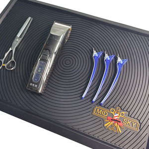 Customizable <b>Silicone</b> Barber Tool <b>Mat</b> Non Slip Magnetic Hair Salon Organizer Pad with Custom Brand Logo Printing - Product Image 5