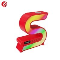 Nuevo Sistema de Sonido para Exteriores A936 en Forma de S 6 en 1, Lámpara de Ambiente LED RGB, Carga Inalámbrica de 5-10W para Altavoz V5.3 IPX2
