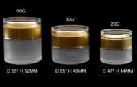 Luxuriöse Glasbehälter für Hautpflegecremes 20g 30g 50g Kosmetikdosen für Sheabutter Haarwachs Gesichtsmaske Deodorant Verpackung