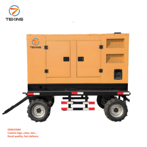 150kw 100kw 200kw groupe électrogène diesel de remorque mobile silencieuse ATS chantier de construction exploitation minière alimentation de secours 50/60Hz Tekins TK380GF - Product Image 2