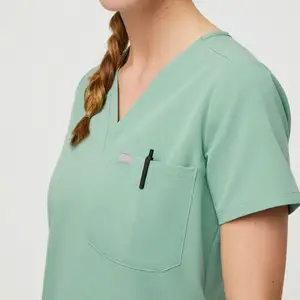 2021 bellezza Design noi alla moda etichetta privata lavoro personalizzato tratto infermiera top imposta infermieristica medica scrub uniformi set