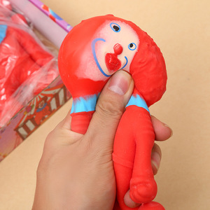 Red Clown <b>Squishy</b> Toys Set Stress Relief Fidget Toy For Kids Ages 2 To 4 Years Unisex Plastic Material - Product Image 2