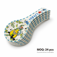 Repose-cuillère en mélamine 3D gaufrée, 10,5x24cm, souvenir méditerranéen, support à cuillère de cuisine, cadeau touristique personnalisé, vente en gros
