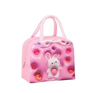 Nueva bolsa térmica de dibujos animados impresa en 3D para niños bolsa Bento de almuerzo aislada portátil - Product Image 3