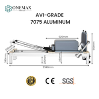 Reformer de Pilates ONEMAX en Aluminio Blanco Crema, Portátil, Esponja de Alta Densidad, Cumple con las Normas de la UE, Equilibrio Corporal, Garantía de 10 Años