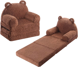 Tender Playful New Design OEM/ODM Factory Kids Toys 2 in 1 Custom Teddy Bear Shape Compressed Bean Bag Foldable Kids Chair - Product Image 1