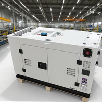 Groupe électrogène diesel silencieux 10 kVA triphasé pour usage domestique, alimentation de secours 5 kW 8 kW 10 kW 12 kW 110 V/220 V/380 V, groupe électrogène super silencieux