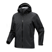 Veste de pluie respirante légère à 3 couches avec logo personnalisé pour hommes et femmes, fermeture éclair, coque rigide imperméable pour une utilisation en extérieur