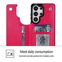 Étui portefeuille magnétique avec porte-cartes en cuir PU de luxe, fentes pour cartes, étui à rabat pour téléphone Samsung Galaxy S26 S25 A57 A53 A56