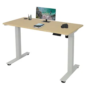 ODM listrik tinggi yang dapat disesuaikan dua kaki fantastis meja kantor mengangkat bingkai meja konferensi meja berdiri dengan satu Motor