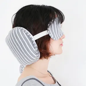 带眼罩套件2合1颈枕的旅行便携式U形记忆泡沫
