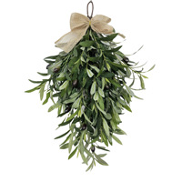 Couronne en forme de goutte d'olive pour le printemps et l'été, couronne artificielle, décoration florale, décoration de fête, nœud en vigne