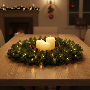 <span class=keywords><strong>Guirlande</strong></span> de Noël en PVC artificiel pré-éclairée, faite à la main, de luxe, avec LED, décorations de <span class=keywords><strong>sapin</strong></span>, verdure, décorations de Noël - Product Image 6