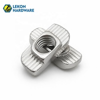 Écrous coulissants en acier au carbone nickelé LEKON M3 M4 M5 Classe 4.8 pour profilés en aluminium à rainure en T