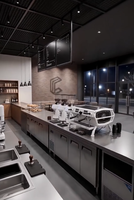 Comptoir de bar multifonctionnel en acier inoxydable sur mesure avec portes coulissantes, dégivrage automatique, plage de température de -5°C à 5°C, Belson 220V