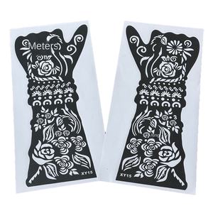 Pegatina de Tatuaje de Diseño Geométrico Personalizable Hana, Logotipo Personalizado, Plantilla Pintada a Mano para Halloween, Semipermanente, para Festivales de Música - Product Image 5