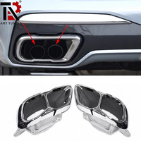 Silencieux de style M60i noir brillant ou argenté pour BMW X5 G05, embouts d'échappement carrés