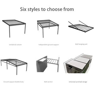 Pérgola <span class=keywords><strong>de</strong></span> Jardín <span class=keywords><strong>de</strong></span> Aluminio <span class=keywords><strong>para</strong></span> Exteriores con Techo <span class=keywords><strong>de</strong></span> <span class=keywords><strong>Lona</strong></span> Plegable Eléctrico <span class=keywords><strong>para</strong></span> el Espacio Exterior - Product Image 4