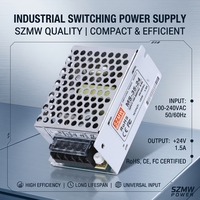 PSU AC-DC Universal Input Low Ripple OEM ODM SMPS Compact SZMW MS-35W-24V 1.5A untuk LED Strip, Kunci Akses & Modul Kontrol Mini