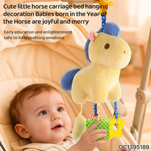 Jouets musicaux suspendus pour siège auto et berceau de bébé, 0-24 mois, jouet éducatif sensoriel en peluche douce, cadeaux pour nouveau-nés, crabe, poussin, cheval - Product Image 3