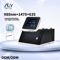 Nouvel appareil laser diode 3 bandes 980nm 1470nm 635nm portable pour salon, pour le soin des vaisseaux sanguins et des rougeurs, personnalisable