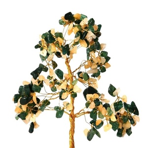 Arbre de vie en cristal, Jade vert et jaune, Aventurine spirituel, Reiki, guérison, arbre Feng Shui, cadeau de décoration artistique - Product Image 2