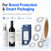 Étiquettes NFC en rouleau en PET durables, autocollants RFID personnalisés imprimés, encodage haute vitesse, étanches pour la logistique et les consommateurs