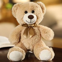Boneka beruang Teddy Bear mainan, boneka hewan lembut warna-warni merah muda ungu coklat 35cm untuk hadiah pesta dan Festival pernikahan
