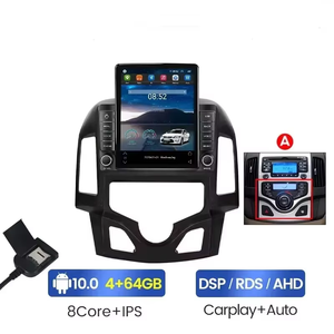 Autoradio Android Tesla 6+128G con BT, RDS, GPS, IPS per Hyundai I30 2007-2012, Telecamera 360°, Carplay+Auto, Luci Tasti, Lettore DVD per Auto - Product Image 4