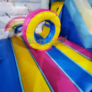 Castillo inflable de unicornio, tobogán inflable para fiestas infantiles, combo comercial. - Product Image 3