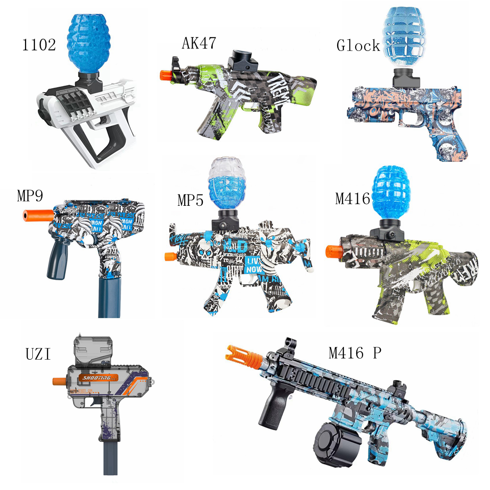 Гелевый игрушечный пистолет с зарядкой от USB, Электрический гелевый шарик-бластер, игрушечный пистолет M416 с 5000 гелевыми бусинами