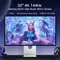 Moniteur Kuycon P32K 32 pouces 4k Réduit les vertiges Respectueux des yeux 144hz Écran de jeu Moniteur d'affichage Sans support