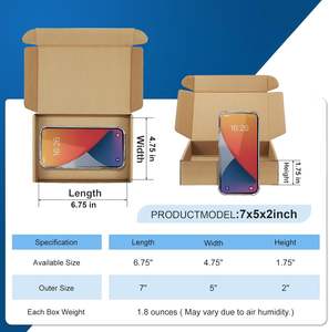 Cajas de Envío Pequeñas de 7x5x2 Pulgadas - Cajas de Cartón Corrugado para Envíos de Pequeñas Empresas, Cajas de Cartón para Embalaje, al por Mayor - Product Image 3