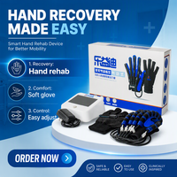 Gants de rééducation électriques certifiés CE ISO pour personnes âgées atteintes de paralysie ou d'AVC - Alimentation en plastique acrylique à brancher - Garantie 1 an
