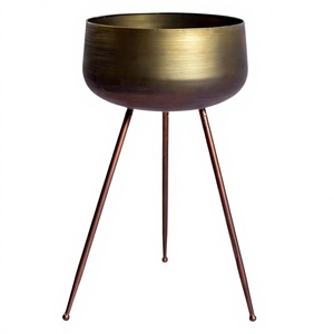 Support à fleurs moderne en métal à trois pieds pour la décoration intérieure, présentoir de plantes pour salon, support de pot de fleurs sur pied - Product Image 1