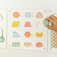 Juguete Educativo de Madera para Niños, Tablero de Actividades con Diseño de Cachorro, Laberinto de Movimiento Multifuncional, Juego de Aprendizaje Temprano con Dibujos Animados