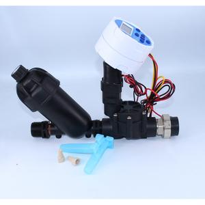 Kit d'irrigation goutte à goutte à commande automatique 1/2 pouce en plastique, efficace pour les cours et les villas - Product Image 1