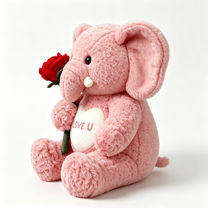 Customized Round plush paw pink <b>elephant</b> <b>gift</b> toy, Proposal romantic rose <b>elephant</b> plush - Product Image 4
