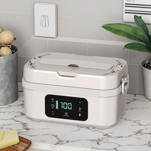 Boîte à lunch électrique en acier inoxydable 1,5 L 110-220 V avec affichage numérique LED et fonction minuterie, portable pour la maison et la voiture – Moules exclusifs - Product Image 3