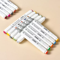 Smooth art max 168 couleurs à base d'encre à base d'alcool permanent, ensemble de stylos marqueurs à double extrémité pour croquis et coloriage, dessin de livres