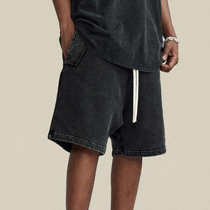 Pantaloncini da uomo personalizzati da uomo tagliati e cuciti Vintage Shorts Casual da uomo in Denim/Shorts con lavaggio acido Cargo - Product Image 3