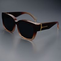 Lunettes de soleil polarisées UV400 à clipser en T, best-seller, pour femme, protection solaire, monture carrée complète, tendance transfrontalière, conduite et activités de plein air