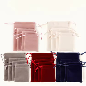 Custom Small Velvet Jewelry Storage Drawstring <b>Pouch</b> Custom Color Silk-screen Printing for Earrings Necklaces Rings Bracelets - Product Image 1