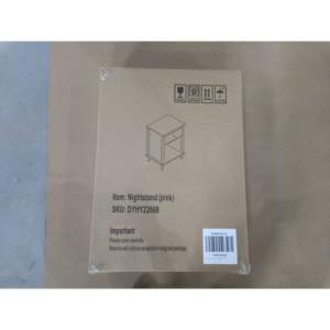 DB Solid <b>Wood</b> Nightstand 26.77''H Modern Design with One Drawer and One <b>Shelf</b> for Kids Adults Bedroom or Gym in Pink Color - Product Image 4