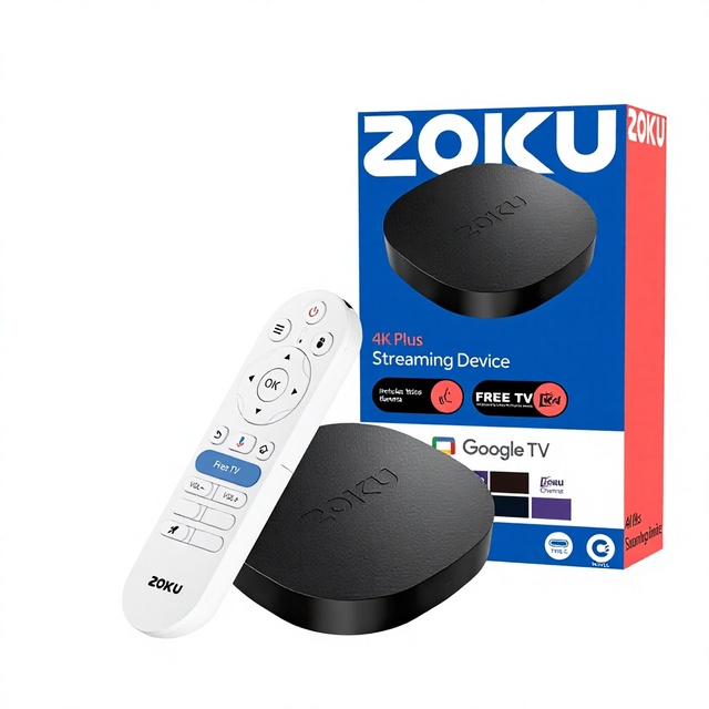 Zoku Best-selling Cross-border TV Box 4K HD Lag-free Streaming Android 10/ TV Wi-Fi 6 Voice-controlled RemoteTV BOX