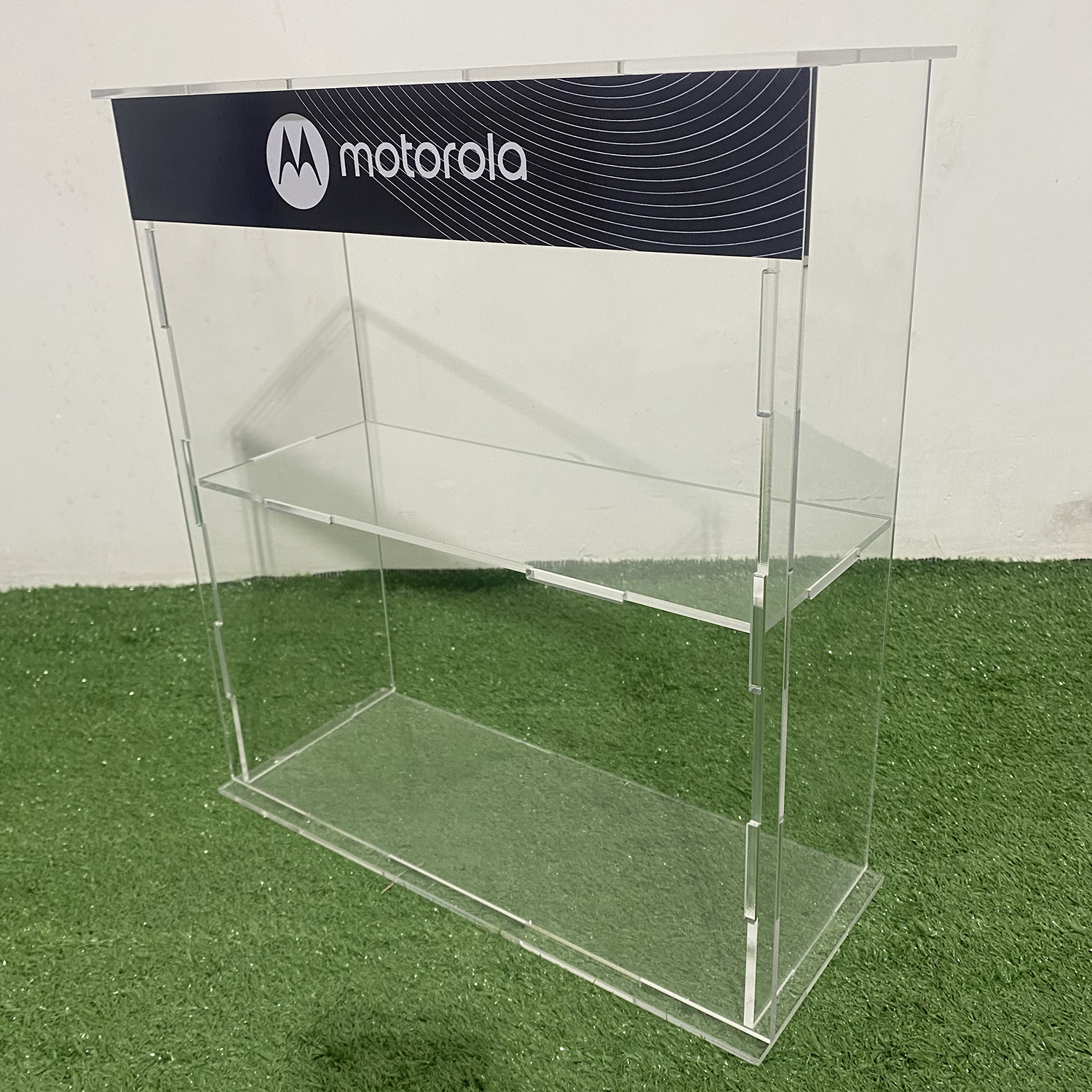 Customized Multi Layer Acrylic Display Rack Counter Top Display Rack Display Cabinet with Locker for Retail Store — view 6