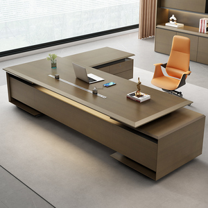 Escritorio en forma de L de alta calidad, muebles de oficina, mesa de jefe, Ceo mesa de oficina, muebles, mesa de oficina moderna - Product Image 3