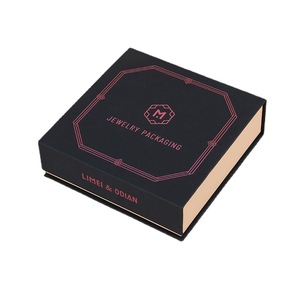 Black Magnetic Luxury Rigid Cardboard Gift Box UV Coating Embossing Sponge Self Erecting Customizable for Jewelry Packaging - Product Image 5
