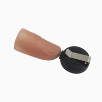 Accessoires de magie des doigts, tours de magie des cartes, close-up, disparaître, pointe de doigt en plastique, pointe de pouce, soie rouge classique
