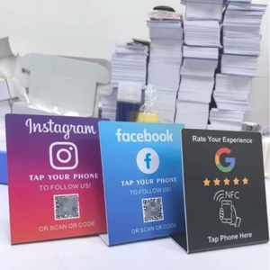 Tùy chỉnh NFC bảng đứng Youtube <span class=keywords><strong>Google</strong></span> đánh giá Acrylic QR mã RFID kiểm soát truy cập cá nhân PVC xã hội phương tiện truyền thông xem xét - Product Image 6